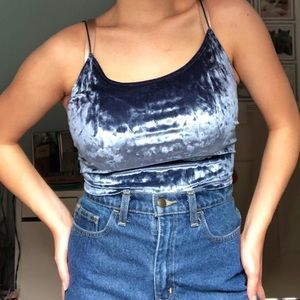 🌸Forever 21 Blue Velvet Tank Top